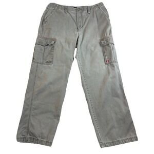 Tony Hawk Mens Cargo Pants Straight Leg Utility Fit‎ Streetwear Olive Size Large